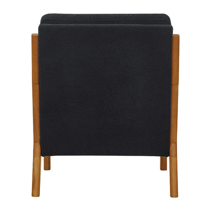 Back view Black mid-century accent chair