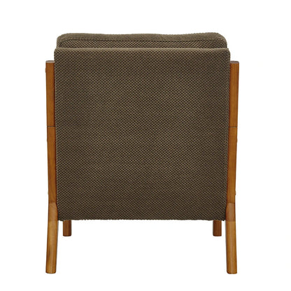 Back view Coffee mid-century accent chair