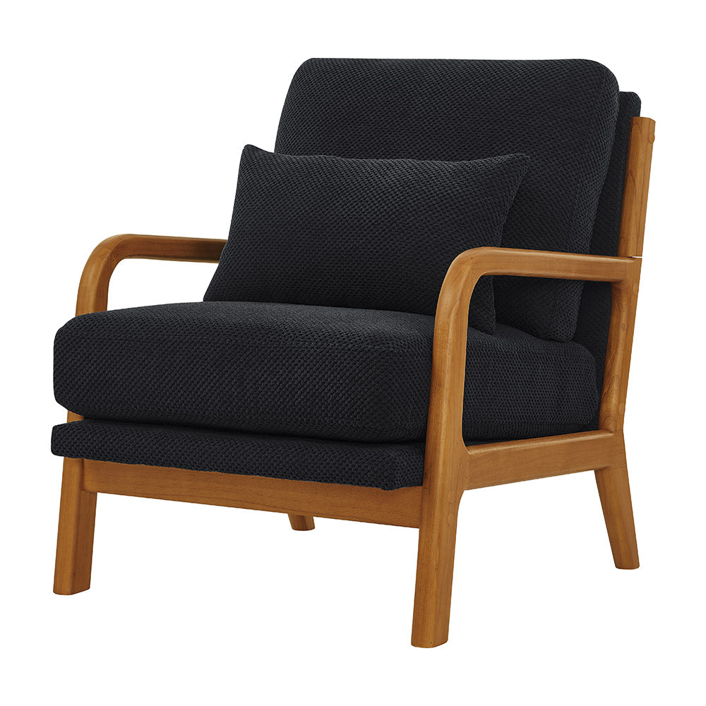 Black mid-century accent chair