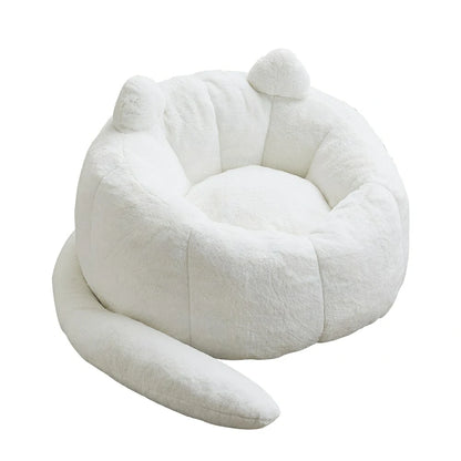 Cat Shaped Bean Bag Sofa Chair with Long Tail 