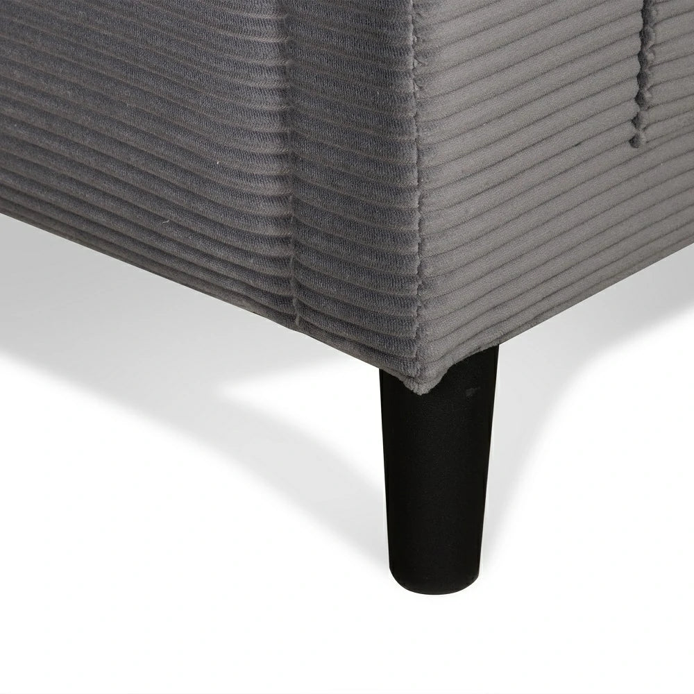 48" Modern Corduroy Loveseat Couch with Side Storage Pocket