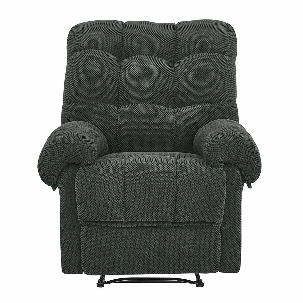 Dark Grey Fabric Recliner Armchair