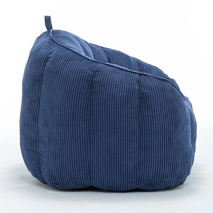 Corduroy Bean Bag Chair with Armrests & Shredded Foam