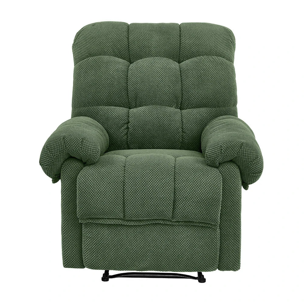 Green Plush Recliner Armchair