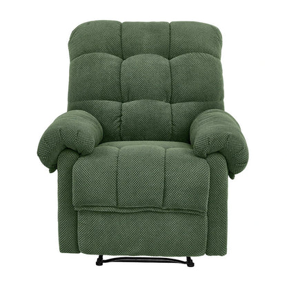 Green Plush Recliner Armchair