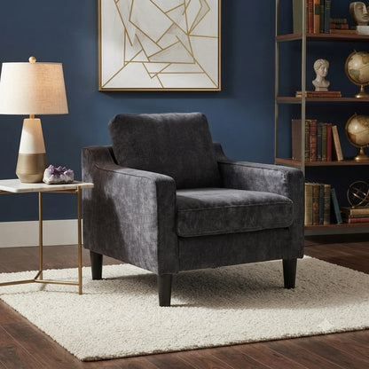 Mid Century Modern Chenille Accent Chair for Living Room and Bedroom 