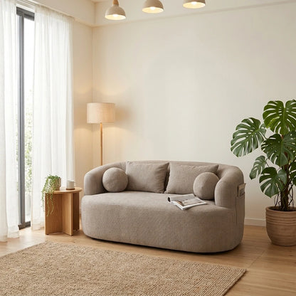 Modern Deep Seat 2 Seater Couch and No Assembly Sofa for Apartment 3