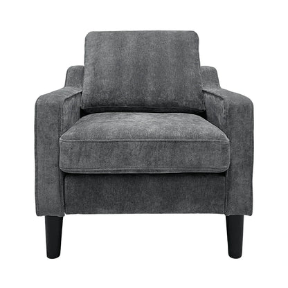  Modern gray chenille armchair