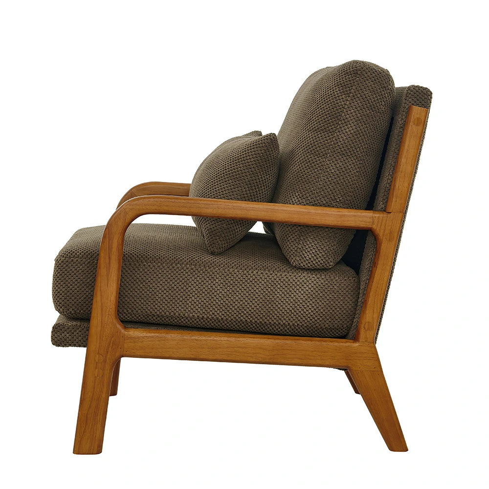 Side view Coffee mid-century accent chair
