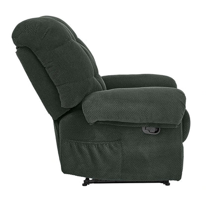Side view Dark Grey Fabric Recliner Armchair