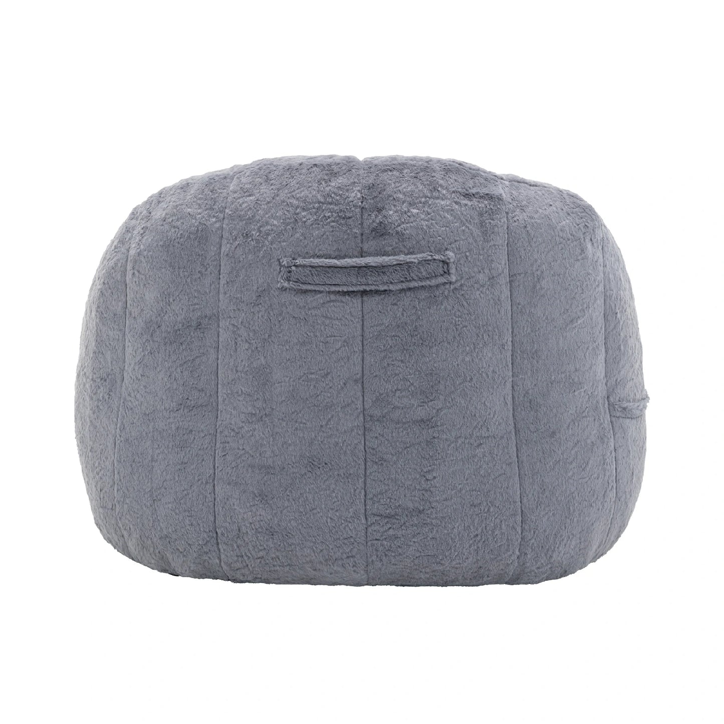 Faux Fur Bean Bag Chair with Armrests & High-Density Memory Foam