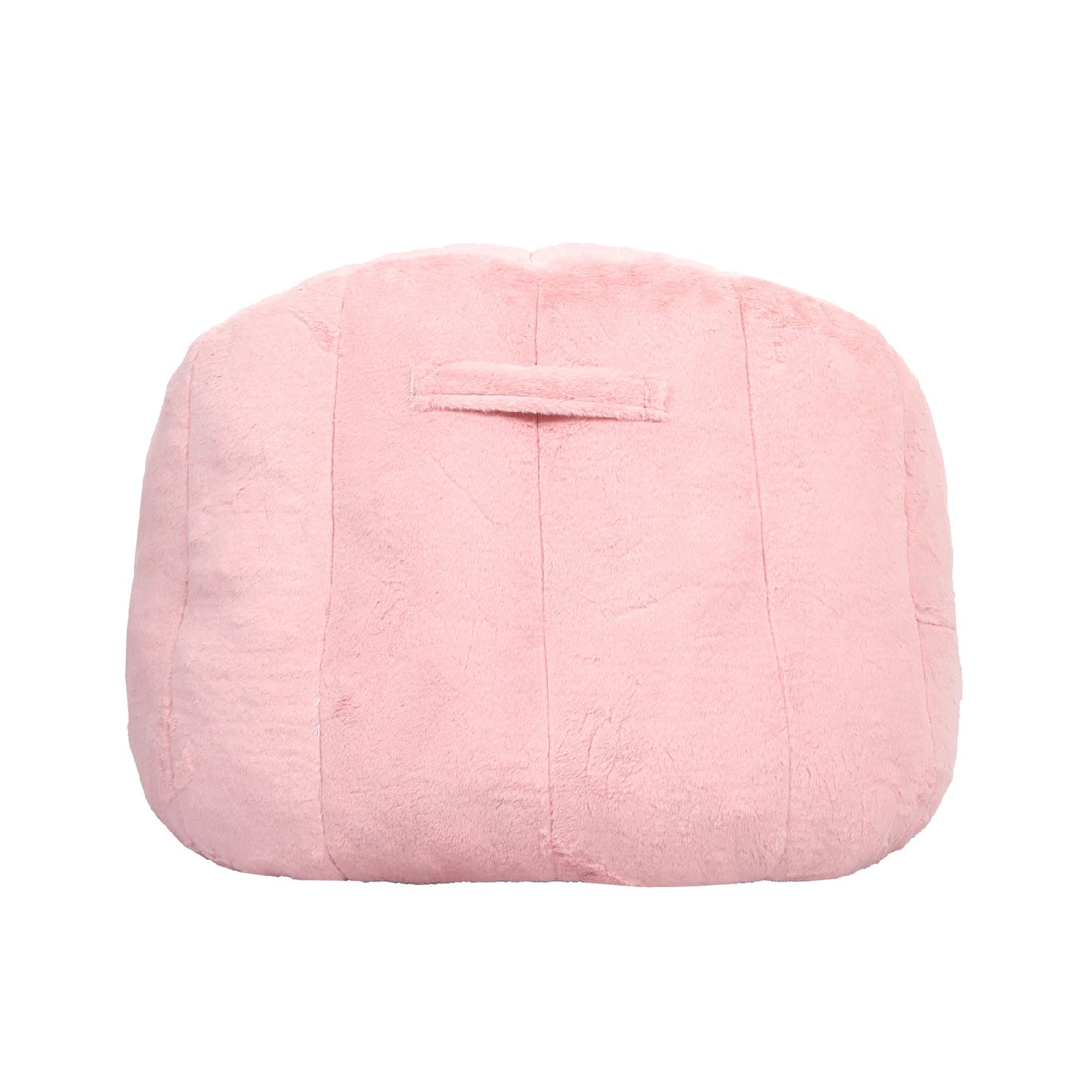 back view pink faux fur bean bag armchair